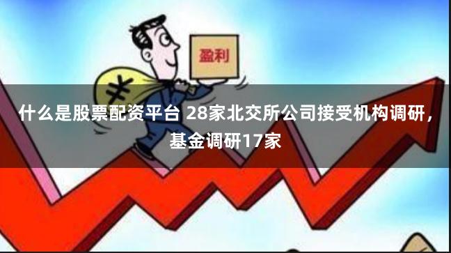 什么是股票配资平台 28家北交所公司接受机构调研，基金调研17家